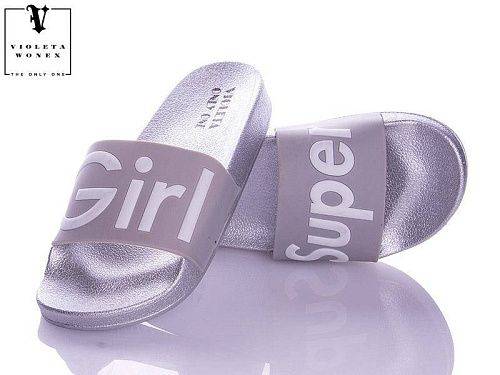 Шлепанцы Violeta 8-305 silver оптом в магазине Violeta-Wonex