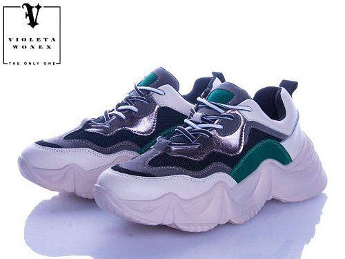 Кроссовки Violeta 166-5 white-black оптом в магазине Violeta-Wonex